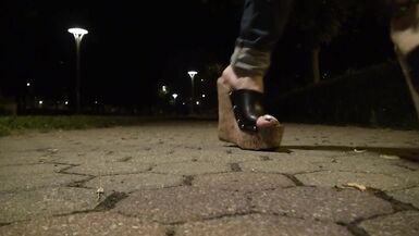 going out in public in very sexy platform wedges - 10 image
