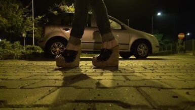 going out in public in very sexy platform wedges - 11 image