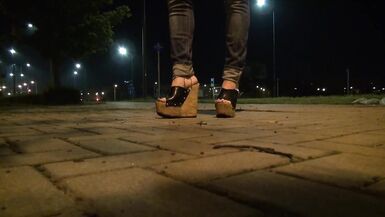 going out in public in very sexy platform wedges - 14 image