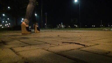 going out in public in very sexy platform wedges - 15 image