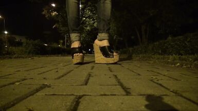 going out in public in very sexy platform wedges - 3 image