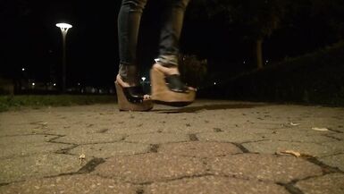 going out in public in very sexy platform wedges - 8 image