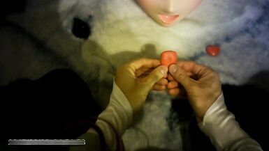 Emily's Masks Pt1! Female mask Emily puts on her kigurumi mask Celli and starts to play with herself - 2 image