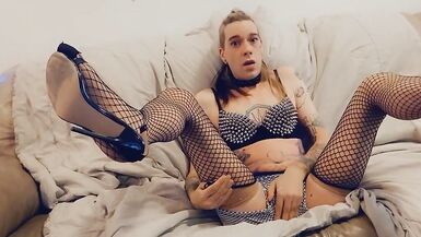 Cute Raver Tranny Fingers Herself - 9 image