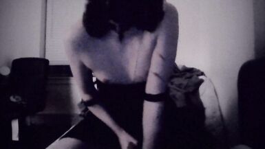 Trans Goth Girl Rides Dildo For First Time - 13 image