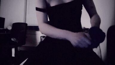 Trans Goth Girl Rides Dildo For First Time - 5 image