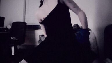 Trans Goth Girl Rides Dildo For First Time - 6 image