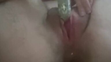 Trans man solo masturbation glass dildo and vibrator - 15 image