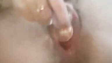 Trans man solo masturbation glass dildo and vibrator - 8 image