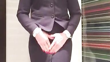 Cum in my favourite business suit - 2 image