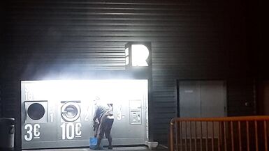 having fun washing clothes in public - 2 image