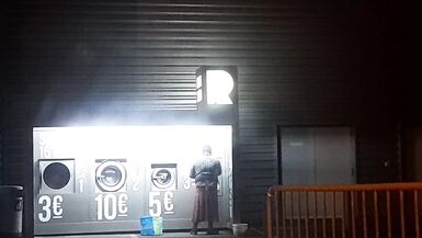having fun washing clothes in public - 3 image