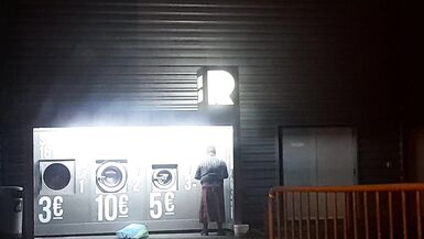 having fun washing clothes in public - 4 image