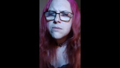 Trans girl jerks off licks fingers - 1 image