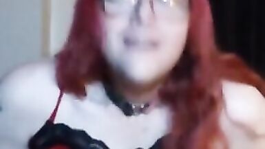 Trans girl jerks off licks fingers - 2 image