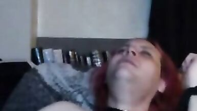 Trans girl jerks off licks fingers