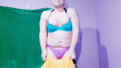 cute boy playing crossdressing first time muscular hot - 4 image