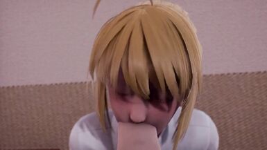 Futa Merlin Fucks Artoria Pendragon(Saber) - 2 image