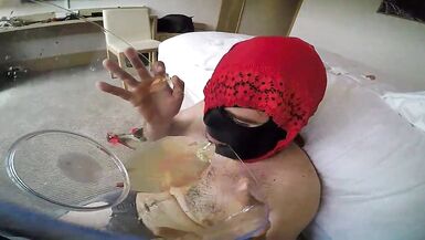 Slave lick pissy feet from shemale - 8 image