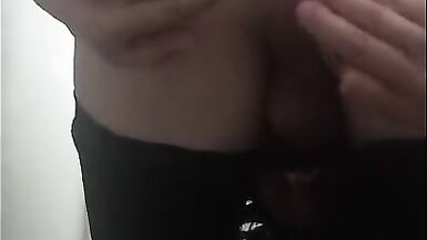 Sexy Crossdresser plays with anal balls under her clothes - 10 image