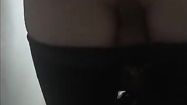 Sexy Crossdresser plays with anal balls under her clothes - 15 image