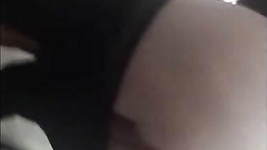 Sexy Crossdresser plays with anal balls under her clothes - 5 image