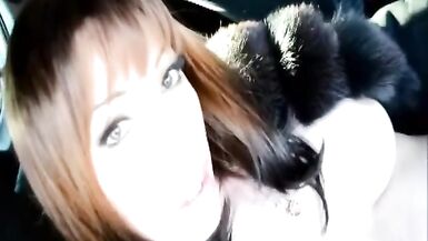 shemale cock in Car - 14 image