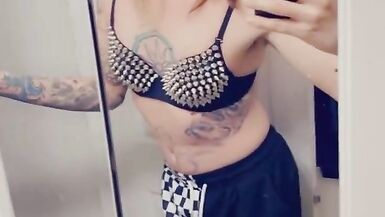 Trans Rocker Teasing Her Boobs - 13 image