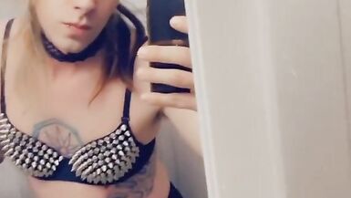 Trans Rocker Teasing Her Boobs - 14 image