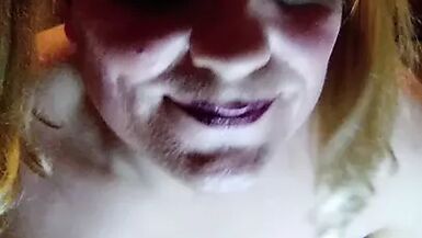 New Playtime with the big purple  dildo - 1 image