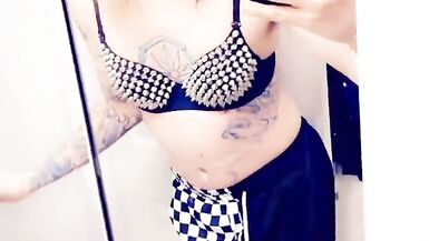 Trans Rocker Showing Off Her Boobs - 4 image