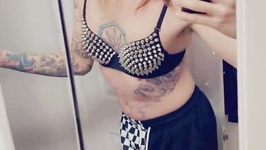 Trans Rocker Showing Off Her Boobs - 6 image
