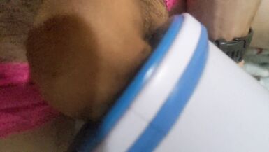 slow motion huge cock sissy toy milking - 2 image