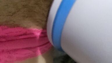 slow motion huge cock sissy toy milking - 5 image