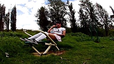 Bike ride showing panties, this old man wanted to fuck me, OUTDOOR CUMSHOT - 12 image