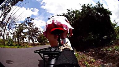 Bike ride showing panties, this old man wanted to fuck me, OUTDOOR CUMSHOT - 2 image