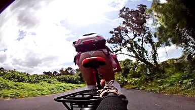 Bike ride showing panties, this old man wanted to fuck me, OUTDOOR CUMSHOT - 3 image