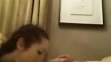 Sexy trans girl gags on cock - 10 image