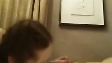 Sexy trans girl gags on cock - 11 image