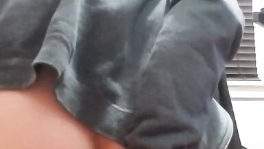 Transgirl with Big Fake Tits Cums While Riding Horse Dildos - 7 image