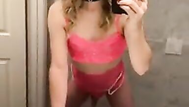 Teen Crossdresser Fucks and Begs For Cock - 3 image