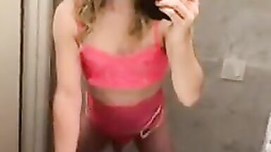 Teen Crossdresser Fucks and Begs For Cock - 5 image