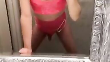 Teen Crossdresser Fucks and Begs For Cock - 6 image