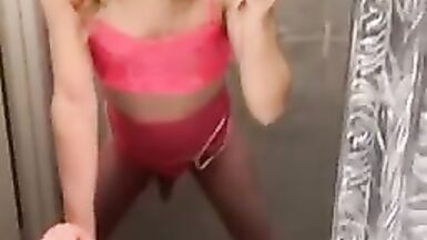 Teen Crossdresser Fucks and Begs For Cock - 8 image