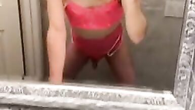 Teen Crossdresser Fucks and Begs For Cock - 9 image