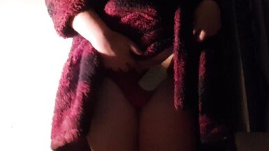 Solo Sissy Red Panty Schlapping - 11 image