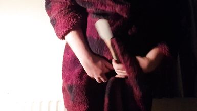 Solo Sissy Red Panty Schlapping - 7 image