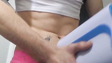 fit sissy pounds blowjob toy slowmo - 5 image