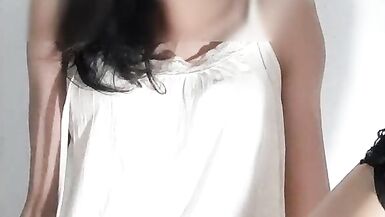 Cute Glasses Shemale Anal Training 2 - 5 image