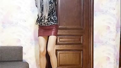 crossdresser in armbinder - 4 image